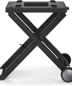 Ninja XSKSTAND Woodfire Collapsible Outdoor Grill Stand, Compatible with Ninja Woodfire Grills (OG700 Series), Foldable, Side Utensil Holder, Weather-Resistant, Black
