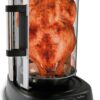 NutriChef Countertop Vertical Rotating Oven - Rotisserie Shawarma Machine, Kebob Machine, Stain Resistant & Energy Efficient W/Heat Resistant Door, Includes Kebob Rack with 7 Skewers