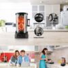 NutriChef Countertop Vertical Rotating Oven - Rotisserie Shawarma Machine, Kebob Machine, Stain Resistant & Energy Efficient W/Heat Resistant Door, Includes Kebob Rack with 7 Skewers