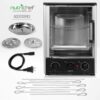 NutriChef Multi-Function Rotisserie Countertop Oven | 24 Quart Vertical Glass Door Convection Oven, for Rotisserie Roasting & Broiling | Timer & Temperature Control | 13.4 x 12.2 x 18.9