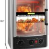 NutriChef Multi-Function Rotisserie Countertop Oven | 24 Quart Vertical Glass Door Convection Oven, for Rotisserie Roasting & Broiling | Timer & Temperature Control | 13.4 x 12.2 x 18.9