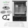 Nutrichef Vertical Countertop Oven with Rotisserie, Bake, Broil, & Kebab Rack Functions - Adjustable Settings - 2 Shelves - 1500W - Thanksgiving Turkey - Includes Grill, Kebab skewer racks & bake pan