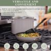 Nuwave Healthy Duralon Blue Ceramic Nonstick Cookware Set, Diamond Infused Scratch-Resistant, PFAS Free, Dishwasher & Oven Safe, Induction Ready & Evenly Heats, Tempered Glass Lids & Stay-Cool Handles, Metallic Mocha Brown