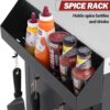 Outdoor Grill Cart with Wheels, Movable Kitchen Island with Storage Cabinet for BBQ, Stainless Steel Dining Cart Table for Food Prep, Black, PC3403S-SC