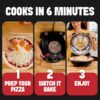 PIEZANO XL 14 Inch Extra Large Crispy Crust Pizza Oven – Family Sized Electric Pizza Oven Indoor Countertop Maker with Stone Heats up to 800˚F for Stone Baked Pizzeria Style at Home
