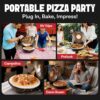 PIEZANO XL 14 Inch Extra Large Crispy Crust Pizza Oven – Family Sized Electric Pizza Oven Indoor Countertop Maker with Stone Heats up to 800˚F for Stone Baked Pizzeria Style at Home