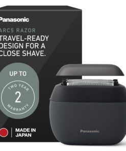 Panasonic ARC5 Palm-Sized Electric Razor, Handheld Luxury Compact Travel Shaver with 5-Blade Cutting System and USB-C Charging, Wet/Dry - ES-PV3A-K