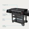 Charbroil 463285924 36" Performance Series Deluxe Propane Gas Griddle with Cart 4 Burner Flat Top Grill, Black