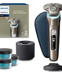 Philips Norelco Shaver Series 9000 Space Grade Edition, Wet & Dry Electric Shaver, with Lift & Cut Shaving System, Pop-up Trimmer, Cleaning Pod & 3 Cartridges, Charge Stand & Travel Case, S9979/92