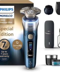 Philips Norelco Shaver i9000 Prestige Ultra Special Edition - Wet & Dry Electric Shaver, SenseIQ Pro Technology, Triple Lift & Cut System, 360 Rotating NanoTech Precision Blades, Model XP9406/93