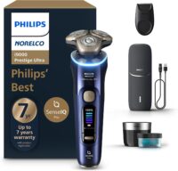 Philips Norelco Shaver i9000 Prestige Ultra, Wet & Dry Electric Shaver, Adriatic, SenseIQ Pro Technology, Triple Lift & Cut System, 360 Rotating NanoTech Precision Blades, Precision Trimmer, XP9401/92