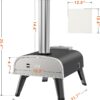 Pizza Oven Outdoor 12" Wood Fired Pizza Ovens Pellet Pizza Stove for outside, Portable Stainless Steel Pizza Oven for Backyard Pizza Oven