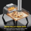 Pizza Oven Outdoor 12" Wood Fired Pizza Ovens Pellet Pizza Stove for outside, Portable Stainless Steel Pizza Oven for Backyard Pizza Oven