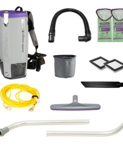 ProTeam Super Coach Pro 10 Backpack Vacuum Commercial with 2 Piece Wand Tool Kit, 10 Quart, Corded,107304
