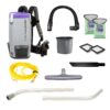 ProTeam Super Coach Pro 6 Backpack Vacuum Commercial with 2 Piece Wand Tool Kit, 6 Quart, Corded, 107308