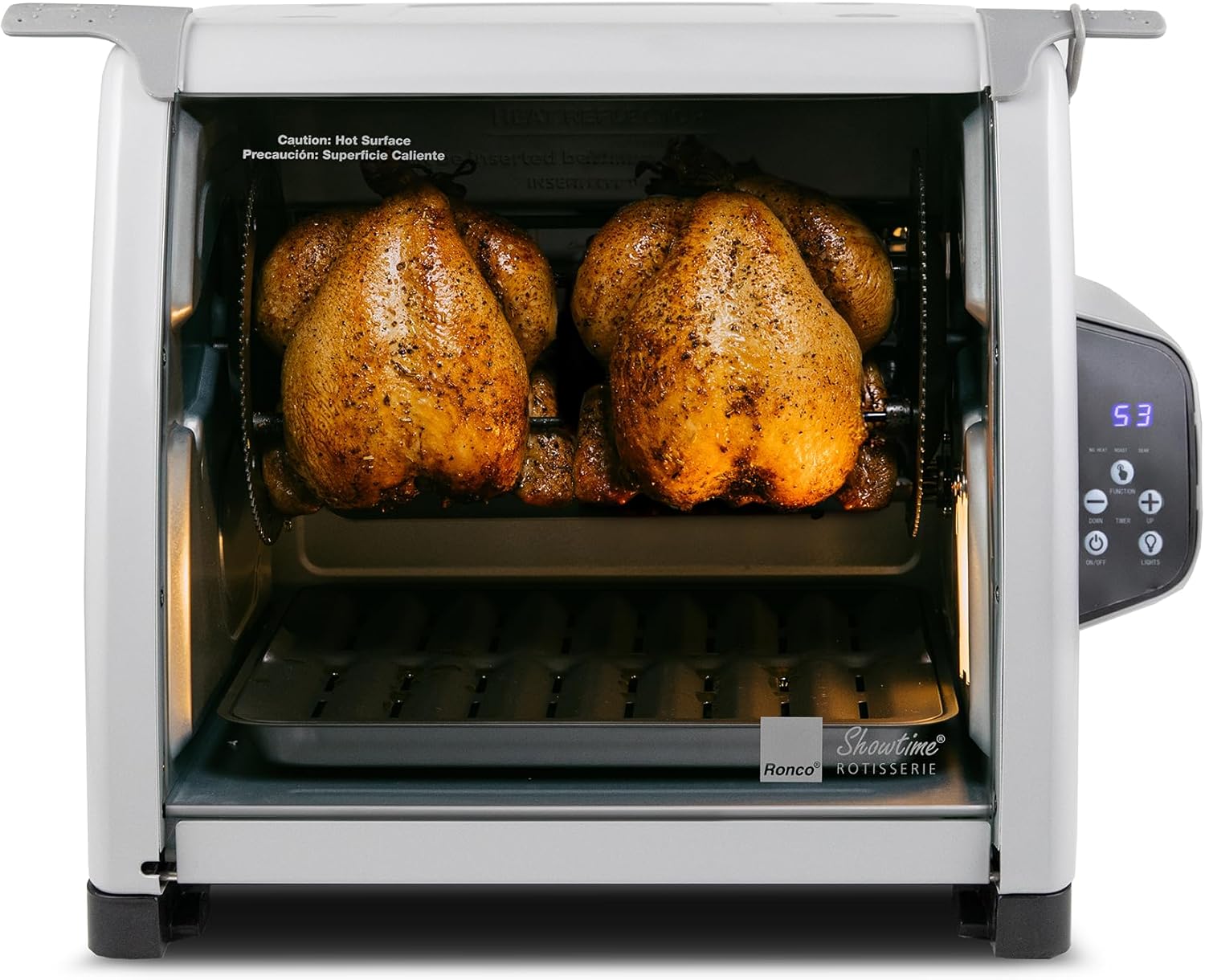 Ronco 6000 Platinum Series Rotisserie Oven, Digital Display, 12-Pound Capacity, Auto Shutoff, Includes Rotisserie Spit, Multi-Purpose Basket, 3 Cooking Functions: Rotisserie, Sear and No Heat Rotation Ronco 6000 Platinum Series Rotisserie Oven, Digital Display, 12-Pound Capacity, Auto Shutoff, Includes Rotisserie Spit, Multi-Purpose Basket, 3 Cooking Functions: Rotisserie, Sear and No Heat Rotation