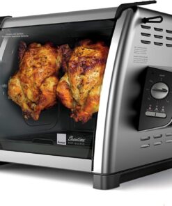 Ronco Modern Rotisserie Oven, Large Capacity (12lbs) Countertop Oven, Multi-Purpose Basket for Versatile Cooking, Easy-to-Use Controls, Stainless Steel