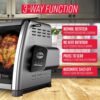 Ronco Modern Rotisserie Oven, Large Capacity (12lbs) Countertop Oven, Multi-Purpose Basket for Versatile Cooking, Easy-to-Use Controls, Stainless Steel