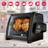 Ronco Modern Rotisserie Oven, Large Capacity (12lbs) Countertop Oven, Multi-Purpose Basket for Versatile Cooking, Easy-to-Use Controls, Black