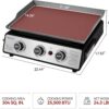 Royal Gourmet PD1301S Portable 3-Burner Tabletop Gas Griddle, 25,500 BTU Cooking Power, 304 Sq. In. Cooking Surface, Ideal for Camping & Tailgating, Black & Silver Royal Gourmet PD1301S Portable 3-Burner Tabletop Gas Griddle, 25,500 BTU Cooking Power, 304 Sq. In. Cooking Surface, Ideal for Camping & Tailgating, Black & Silver