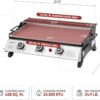 Royal Gourmet PD1303S 3 Burner Tabletop Propane Gas Griddle with Detachable Griddle Top, Includes Stainless Steel Warming Rack for Outdoor Cooking While Camping or Tailgating, Silver