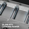 Royal Gourmet PD1303S 3 Burner Tabletop Propane Gas Griddle with Detachable Griddle Top, Includes Stainless Steel Warming Rack for Outdoor Cooking While Camping or Tailgating, Silver