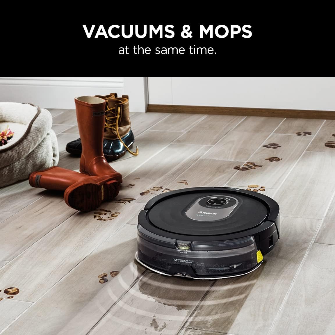 Shark AI Robot Vacuum & Mop with Self-Cleaning Brushroll for Floors, Carpet Black Silver (RV2001WD) With LiDAR Navigation2 Shark AI Robot Vacuum & Mop with Self-Cleaning Brushroll for Floors, Carpet Black/Silver (RV2001WD) With LiDAR Navigation