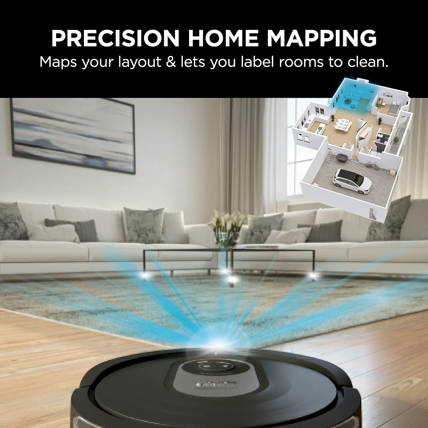 Shark AI Robot Vacuum & Mop with Self-Cleaning Brushroll for Floors, Carpet Black Silver (RV2001WD) With LiDAR Navigation245 Shark AI Robot Vacuum & Mop with Self-Cleaning Brushroll for Floors, Carpet Black/Silver (RV2001WD) With LiDAR Navigation