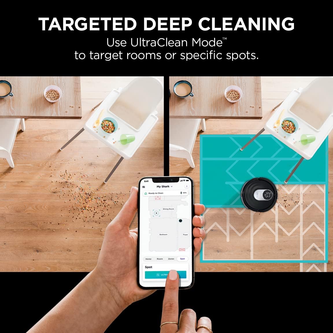 Shark AI Robot Vacuum & Mop with Self-Cleaning Brushroll for Floors, Carpet Black Silver (RV2001WD) With LiDAR Navigation26 Shark AI Robot Vacuum & Mop with Self-Cleaning Brushroll for Floors, Carpet Black/Silver (RV2001WD) With LiDAR Navigation