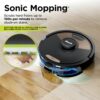 Shark Matrix Plus 2in1 Robot Vacuum & Mop with Sonic Mopping, Matrix Clean, Home Mapping, HEPA Bagless Self Empty Base, CleanEdge, for Pet Hair, WiFi, Compatible with Alexa, Black Gold (AV2613WA)