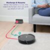 Shark Navigator Robot Vacuum with SmartPath Navigation and Self-Cleaning Brushroll, Powerful Suction, Pet Hair Pickup, Anti-Hair Wrap, for Carpets & Hard Floors, Steel Grey, RV2110