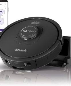 Shark RV2310 Matrix Robot Vacuum with Self-Cleaning Brushroll for Pet Hair, No Spots Missed on Carpets and Hard Floors, Precision Home Mapping, Wi-Fi Black/Silver, 0.5 Quarts