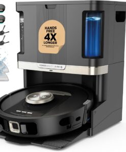 Shark Robot Vacuum & Mop Combo, PowerDetect NeverTouch Pro, Self-Emptying, Self-Refill with Self-Clean Pad Wash & Dry, 60-Day Debris Capacity, 30-Day Refill Tank, 5 Technologies, Black, AV2800ZEBK
