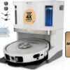 Shark Robot Vacuum & Mop Combo, PowerDetect NeverTouch Pro,Self-Emptying,Self-Refill with Self-Clean Pad Wash & Dry, 60-Day Debris Capacity,30-Day Refill Tank, 5PowerDetect Technologies,White,AV2800ZE