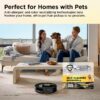 Shark Robot Vacuum & Mop Combo, PowerDetect ThermaCharged NeverTouch Pro, Self-Emptying, Self-Refill with Heated Mop Cleaning, 60-Day Capacity,30-Day Tank, 6 Power Detect Technologies, Black, RV2920XE