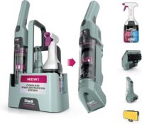 Shark StainForce Cordless Portable Spot, Stain, & Odor Remover System for Carpets, Area Rugs, Upholstery, Stairs, with Storage Caddy, Accessories, and Full-Size Cleaning Solution, HX101 (NEW)