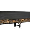 ShelterLogic 8' Adjustable Heavy Duty Outdoor Firewood Rack with Steel Frame Construction and Water-Resistant Cover