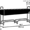 ShelterLogic 8' Adjustable Heavy Duty Outdoor Firewood Rack with Steel Frame Construction and Water-Resistant Cover