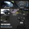 SnS Grills MasterKettle Charcoal Grill and Smoker with Patented Slow ‘N Sear Deluxe Insert, EasySpin Grate for Two-Zone Cooking and Integrated Table, Low ‘N Slow Smoking and BBQing - Black 22-Inch