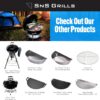 SnS Grills Slow ‘N Sear Charcoal Inserts for Low ‘N Slow & High-Heat Cooking - Patented Stainless Steel Accessories for Weber Summit and Similar Kettle Grills - Low Profile 22"