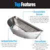 SnS Grills Slow ‘N Sear Charcoal Inserts for Low ‘N Slow & High-Heat Cooking - Patented Stainless Steel Accessories for Weber Summit and Similar Kettle Grills - Low Profile 22"