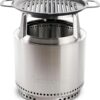 Solo Stove Bonfire Cast Iron Grill Cooking Bundle 2.0 | Smokeless Fire Pit, Stand, Grill & Hub, Wood Burning, Removable Ash Pan, Stainless Steel/Cast Iron, Height: 63 cm, Diameter: 44,5 cm, 20,3 kg