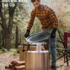 Solo Stove Bonfire Cast Iron Grill Cooking Bundle 2.0 | Smokeless Fire Pit, Stand, Grill & Hub, Wood Burning, Removable Ash Pan, Stainless Steel/Cast Iron, Height: 63 cm, Diameter: 44,5 cm, 20,3 kg