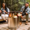 Solo Stove Bonfire Cast Iron Grill Cooking Bundle 2.0 | Smokeless Fire Pit, Stand, Grill & Hub, Wood Burning, Removable Ash Pan, Stainless Steel/Cast Iron, Height: 63 cm, Diameter: 44,5 cm, 20,3 kg