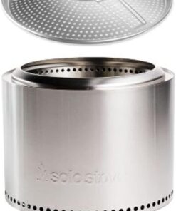 Solo Stove Bonfire Essential with Pellet Adapter Bundle | Smokeless Portable Stainless Steel Fire Pit with Stand,Lid, Carry Case, Removable Ash Pan & Pellet Adapter | Ideal for 4–6 People