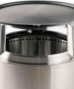 Solo Stove Bonfire Griddle + Hub, Cast Iron Cookware with Stainless steel Hub for 8” Elevation, Addition to Bonfire fire pit, Weight: 19.5lbs, Cooking surface diameter 17.75"