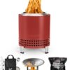 Solo Stove Mesa XL Mulberry Bundle | Tabletop Fire Pit with Stand, Heat Deflector, Accessory Pack & 1lb Wood Pellets | Portable Smokeless Outdoor Firepit for Patio, Camping & Backyard
