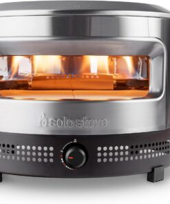 Solo Stove Pi Prime Pizza Oven Outdoor - Gas Pizza Oven Propane - Portable with Cordierite Stone Cooking Surface - Demi-Dome Design - Wide-Mouthed Opening - Stainless Steel