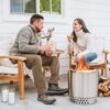 Solo Stove Ranger 2.0 with Stand - 15 Inch Smokeless Portable Fire Pit - Lightweight Outdoor Fireplace with Removable Ash Pan, Stainless Steel, Carry Case Included, Ideal for 2-4 People, 16.5 lbs