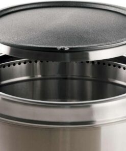 Solo Stove Yukon Griddle + Hub, Cast Iron Cookware with Stainless steel Hub for 8” Elevation, Addition to Yukon fire pit, Weight: 21 lbs, Cooking surface diameter: 17.75"